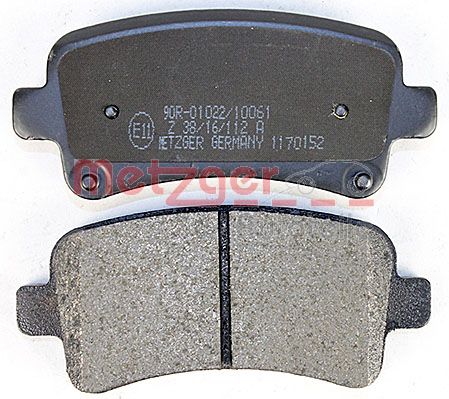 METZGER 1170152 Bremsbelagsatz, Scheibenbremse